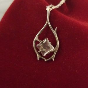 Antler crystal necklace